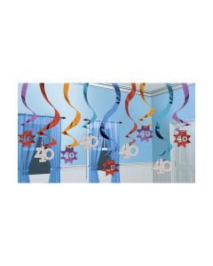 DECORAZIONE 40 ANNI SPIRALE PZ.15