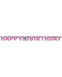 FESTONE 80° COMPLEANNO PINK PZ.1