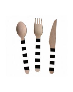 SET POSATE DI LEGNO PZ.24