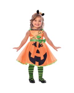 Costume Bimba Halloween Zucca Pz.1