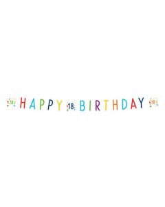 Festone Confetti Birthday 18 Pz.1 Festone Confetti Birthday 18 Carta 180 X 13,8 Cm