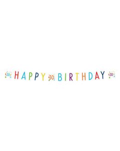 Festone Confetti Birthday 30 Pz.1 Festone Confetti Birthday 30 Carta 180 X 13,8 Cm