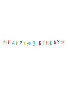Festone Confetti Birthday 40 Pz.1 Festone Confetti Birthday 40 Carta 180 X 13,8 Cm