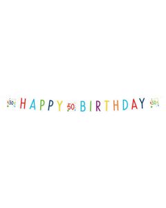Festone Confetti Birthday 50 Pz.1 Festone Confetti Birthday 50 Carta 180 X 13,8 Cm