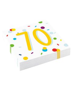 Tovaglioli Confetti Birthday 70 Pz.20 Cm.33 X 33