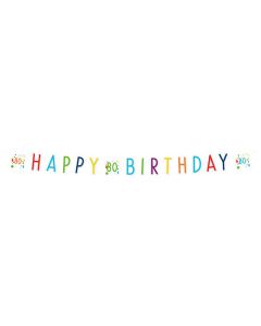 Festone Confetti Birthday 80 Pz.1 Festone Confetti Birthday 80 Carta 180 X 13,8 Cm