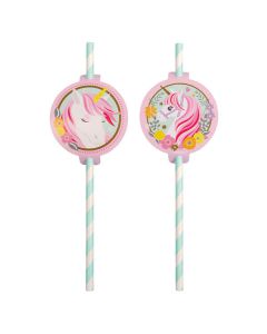 Cannucce Magical Unicorn Pz.8 Cannucce In Carta Cm.19.7