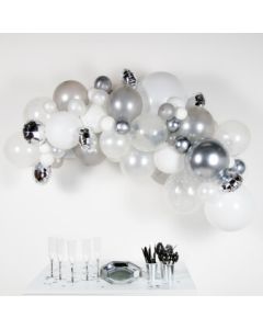 Kit Arco Palloncini Argento Pz.66