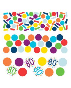 Coriandoli da tavola 80 Compleanno Pz.1 Gr.34