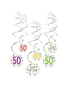 Decorazione Spirale Confetti 50 Pz.6 