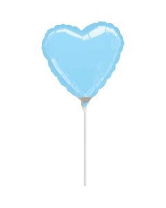 PALLONCINO CUORE CELESTE 4" PZ.10