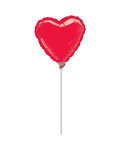 PALLONCINO CUORE ROSSO 4" PZ.10