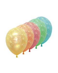 PALLONCINO FARFALLE E FIORI 12" PZ.100