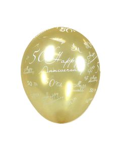 PALLONCINO 50° ANNIVERSARIO (5") PZ.100