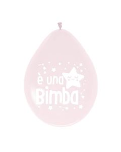 Palloncino E' Una Bimba Pz.20 Gonfiaggio Aria Cm.25.4 - Pastel Matte