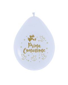 Palloncino Prima Comunione Pz.20 Gonfiaggio Aria Cm.25.4