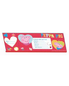 BIGLIETTI INVITI PEPPA PIG PZ.20
