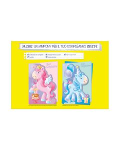 Biglietto Compleanno Minipony R46
