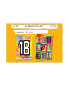 Biglietto 18 Anni Pop-art R50