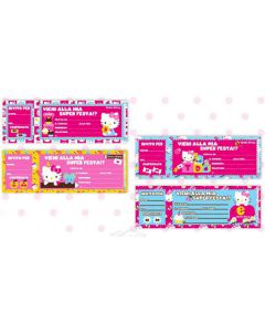 BIGLIETTI INVITI HELLO KITTY PZ.15