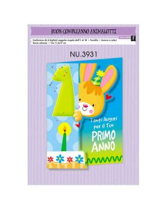 Biglietto 1° Compleanno Maschio R117