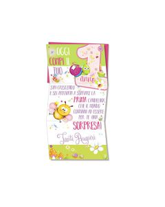 Biglietto Diploma Compleanno 1°girl R119