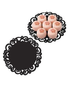 Centrini Neri Con Smerlo Cm.20 Pz.16