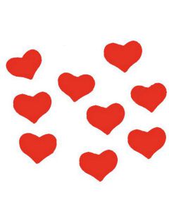 Coriandoli in carta cuore rosso pz.1