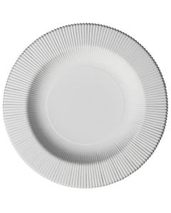Scodelle Righe Bianco Pz.20 Compostabile - Cm.25.5