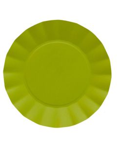 PIATTI GRANDI VERDE LIME PZ.20 CM.24.5 COMPOSTABILE