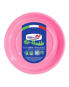 Piatto Fondo Rosa Pz.25