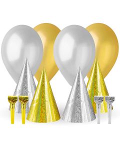 Set Carnevale Oro E Argento Pz.12