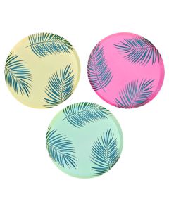 Piatti Tropicali Con Foglie Pz.8