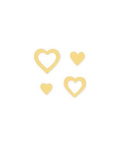 CUORE IN FELTRO AVORIO PZ.24