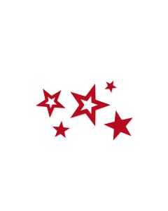 STELLE IN FELTRO ROSSE PZ.30