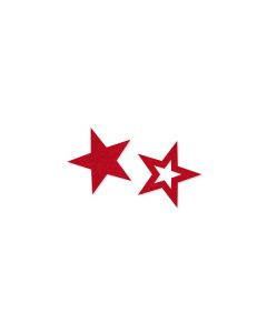 STELLE IN FELTRO ROSSE PZ.16