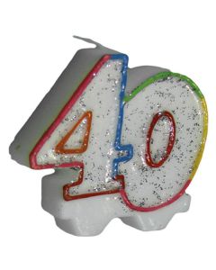 CANDELINE 40 MULTICOLOR GLITTER