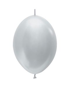 Palloncino Argento (481) Link 12" Pz.25 Colore Satinato Cm.30