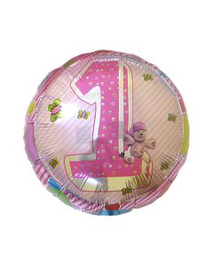 PALLONCINO 1° COMPLEANNO ROSA PZ.1