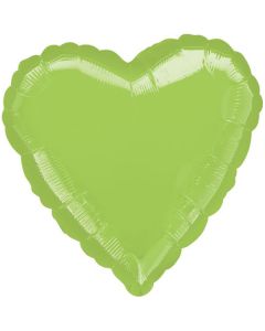 Palloncini Cuore Verde Lime 18" Pz.5 Mylar Cuore 18" Cm.45