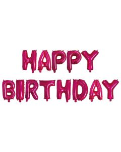 SCRITTA HAPPY BIRTHDAY FUXIA