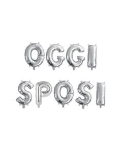 SCRITTA OGGI SPOSI ARGENTO