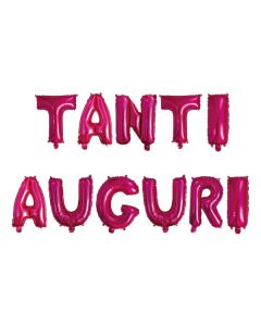 SCRITTA TANTI AUGURI FUXIA