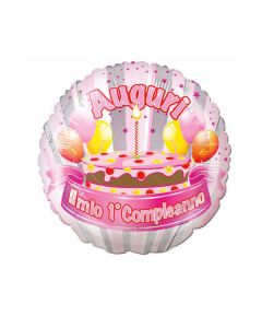 PALLONCINO 1° COMPLEANNO BAMBINA PZ.1