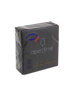 Tovagliolo Aperitime Nero Pz.50