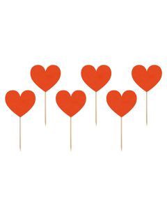 Pick A Forma Di Cuore Rosso Pz.6