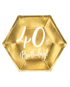 Piatti 40 Anni Oro Pz.6