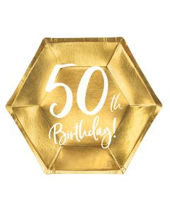 Piatti 50 Anni Oro Pz.6