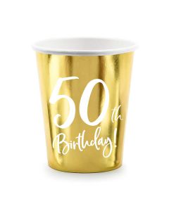 Bicchieri 50 Anni Oro Pz.6