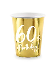 Bicchieri 60 Anni Oro Pz.6